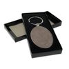 Oval Keychain, Golf Ball, Personalized Engraving Included (Metal Frame, Gray)
