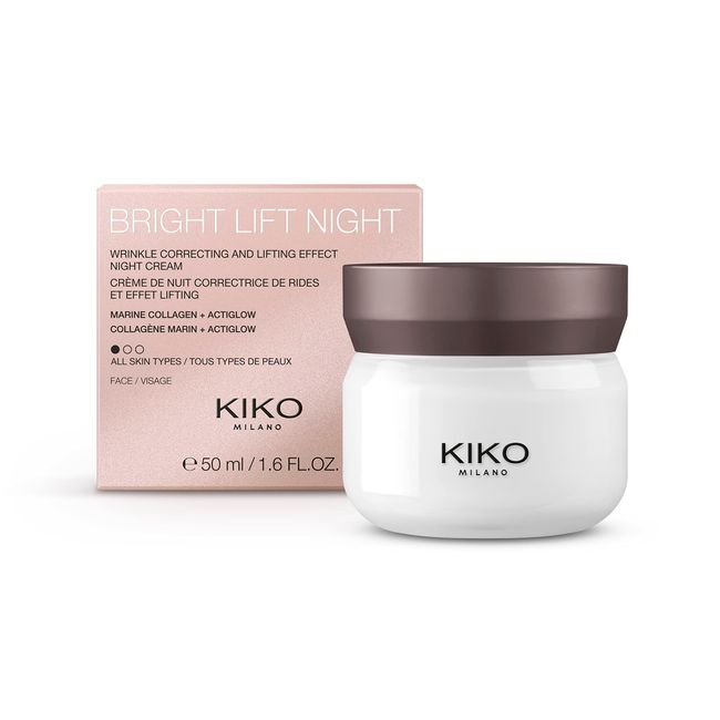 KIKO Milano Bright Lift Night | Regenerierende Nachtcreme Mit Lifting-effekt Und Meereskollagen