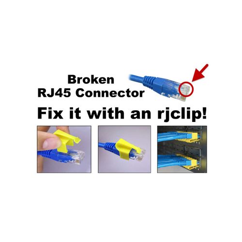 RJCLIP - Broken RJ45 Connector Solution (25 PCS) (Blue)