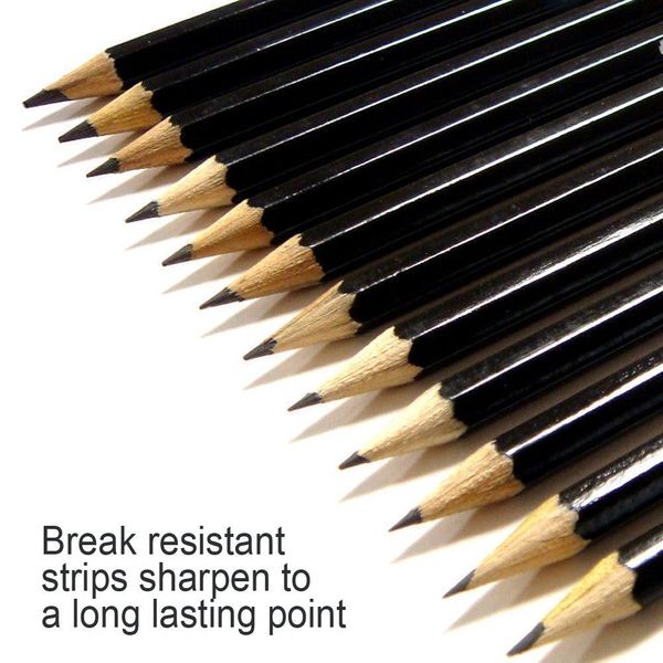 12 Graded Pencils - Draws, Tones & Shades without mess
