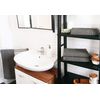 ZOLLNER Set of 4 Hand Towels Cotton Waffle Pattern 50 x 100 cm Anthracite
