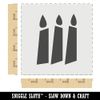 Birthday Candle Trio Solid Wall Cookie DIY Craft Reusable Stencil - 4.5 Inch