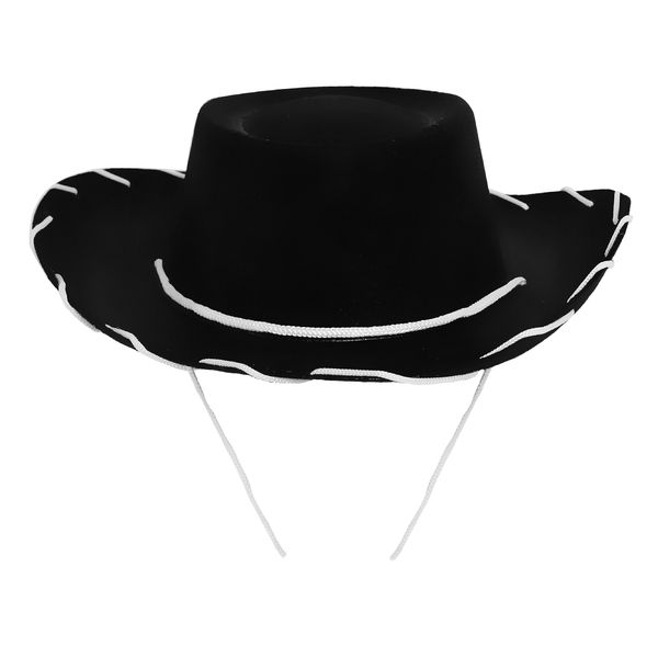 Child's Black Cowboy Hat - Pack of 1 - Cowboy and Cowgirl Hat Accessory - Perfect for Wild West and Cowboy Themed Parties, World Book Day or Any Other Fancy Dress Event