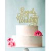 Royal Wedding Cake Topper - Glitter Gold Wedding Cake Topper