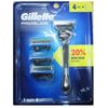 Gillette ProGlide Men's Razor Handle + 4 Refill Cartridges