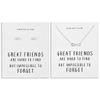Philip Jones Sterling Silver Infinity Friendship Quote Set