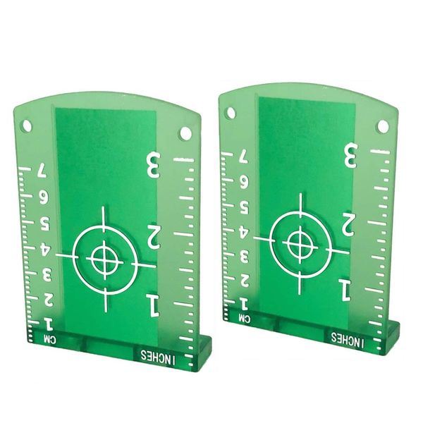 Laser Targets, 2 Pack Magnetic Floor Laser Targets Card Plate for Green Beam Laser Level