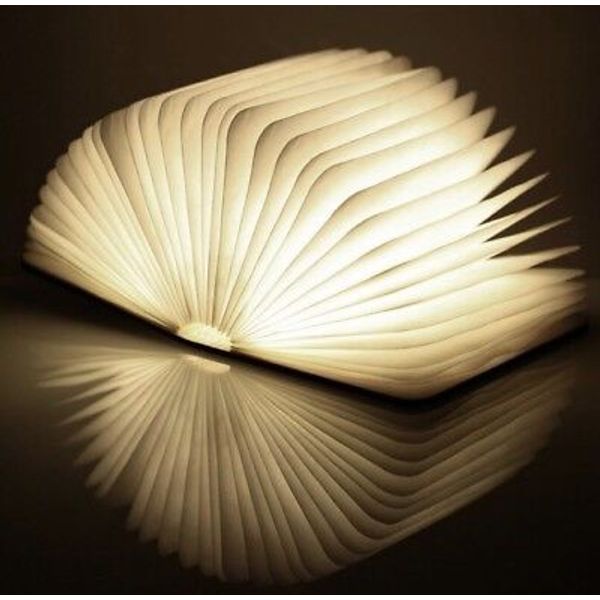 Folding Book Light USB Rechargeable Warm White Led Desk Table Lamp