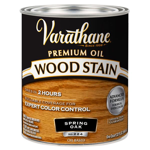 Varathane 211715H Premium Wood Stain, Quart, Spring Oak