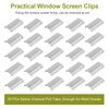 Window Screen Pull Tabs Replacement, Window Screen Clips for Flat Spline, Durable Window Screen Spline Channel Pull Lift Tabs, Anti-UV Don’t Broken Like Plastic Pull Tab in Sunlight 30 Pcs