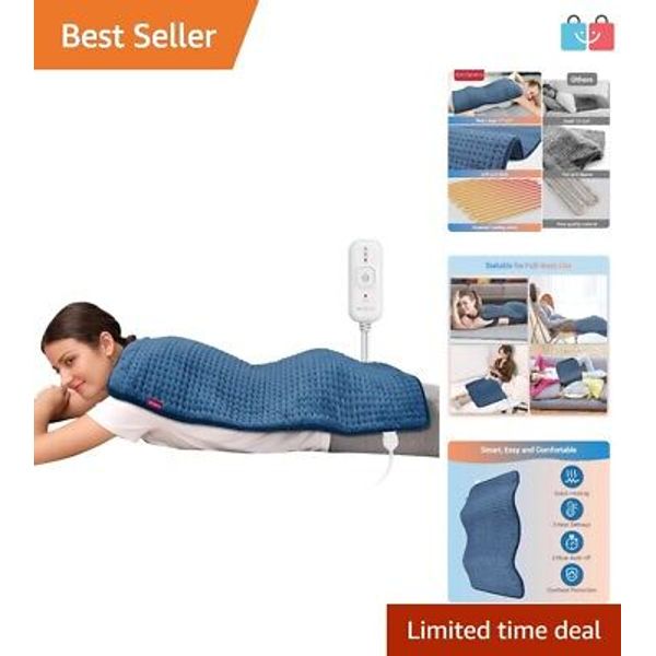 XXL Electric Heating Pad for Back Pain Relief Cramps Extra Large 17"x33" FSA HSA