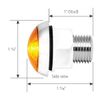 Pair 1-1/4" Dual Function Amber LED Marker Light VTG/Classic Mini Moon Chrome 