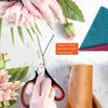 Ergonomic Pinking Shears Red Scissors For Precise Fabric Cutting 8.86 Inch