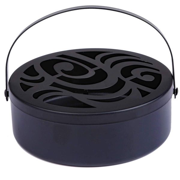 GLOBAL Box Mosquito Repellent Incense Holder, Mosquito Repellent Incense Holder, Indoor Outdoor (Black)