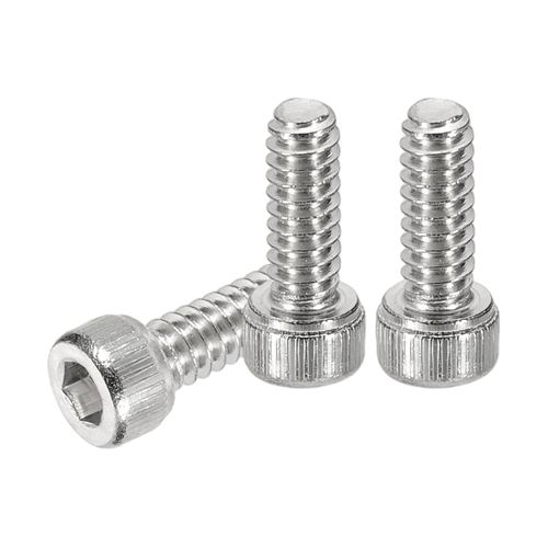 PATIKIL 6#-32x3/8 Hex Socket Head Cap Screws Bolts, 100 Pcs 304 Stainless Steel Screws Bolts, Socket Hex Drive, Full Thread, Bright Finish
