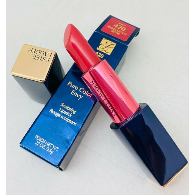 Estee Lauder Pure Color Envy  Lipstick # 420 Rebelious Rose 0.12oz~CYBER SALE