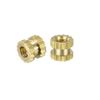 sourcing map Knurled Insert Nuts - 100Pcs M2 x 3mm Length x 3.2mm OD Female Thread Brass Threaded Insert Embedment Nut for 3D Printer