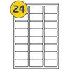 LABELS4U 100 Sheets A4, 24 Labels per Sheet, Size 63.5x33.9mm (2400 Labels)