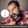 Beard Scissors for Men,Eyebrow Scissors with Comb,Sharp Stainless Steel Moustache Scissors,Moustache Scissors for Men,Multi-Function Moustache Kit with Storage Bag,Suitable for Eyebrows,Beard,Etc.