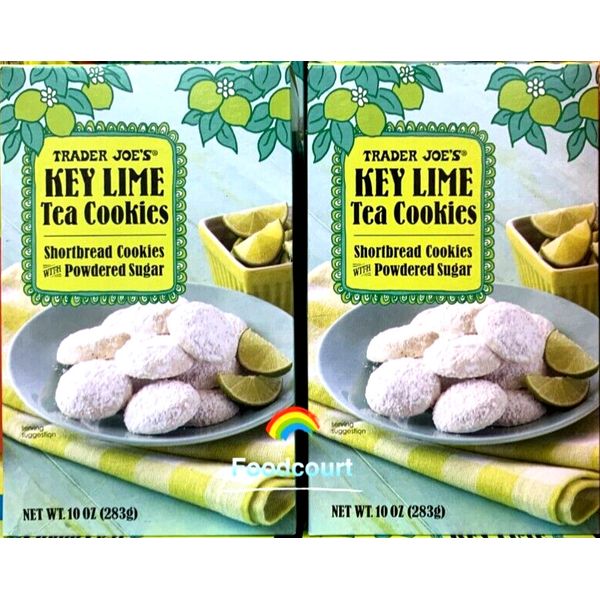2 Packs Trader Joe's Key Lime Tea Cookies 10 oz Each Pack