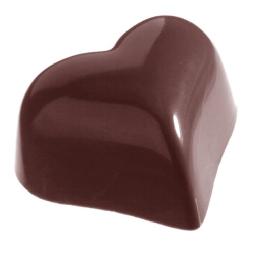 Chocolate World CW2372 Polycarbonate Candy Mold with 28 Heart Cavities, Each 36mm x 30mm x 19mm High