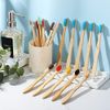 120 Pcs Bamboo Toothbrushes Bulk Soft Bristle Toothbrush Wooden Disposable Travel Toothbrush Bamboo Charcoal Individually Wrapped Toothbrush for Kid Adult Home Travel Use, 7.5 Inch, 12 Colors (Number)
