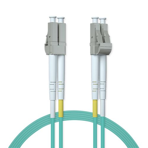 ipolex 4-Pack OM3 LC to LC Fiber Patch Cable, 10G Multimode Fiber Duplex LC 50/125μm Fiber Optic Cable Cord, LSZH 10 Meter(33ft), Aqua