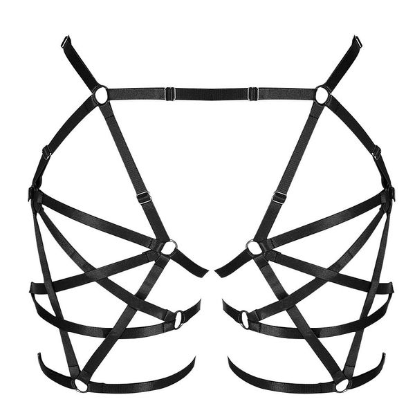 Women's Body Harness Garter Belt Punk Belt Leg Belt Adjust High Belt Carnival Dance Costume Accessories (Black)