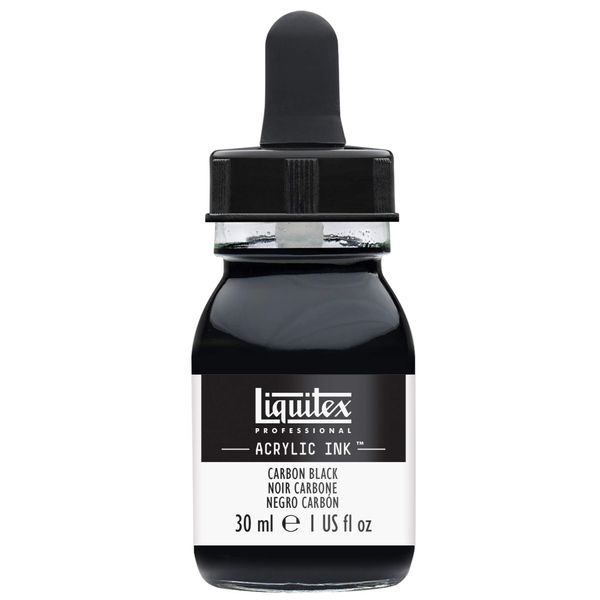 Liquitex 4260337 liquid professional acrylic paints - ink, 30 ml, highly pigmented airbrush paint, carbon black