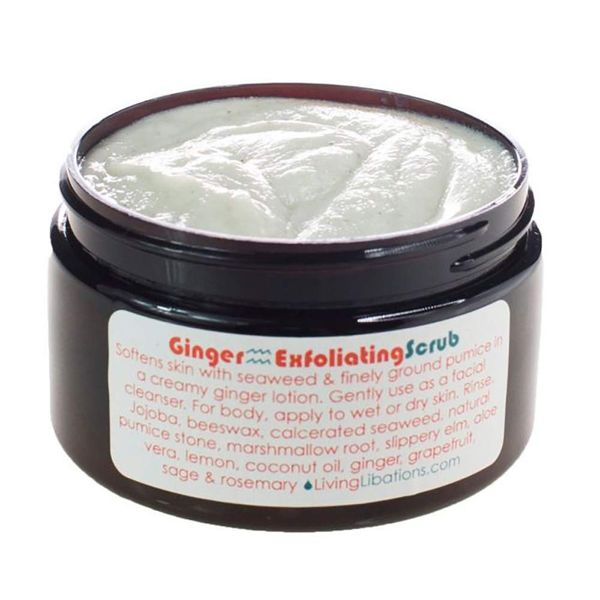 Living Libations - Natural Ginger Body Scrub | Natural, Plant-Based, Clean Beauty (4 oz | 120 ml)
