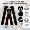 Olata Men's Extra Wide X-Shape Braces/Suspenders - 5cm. Yellow (Silver Clips)
