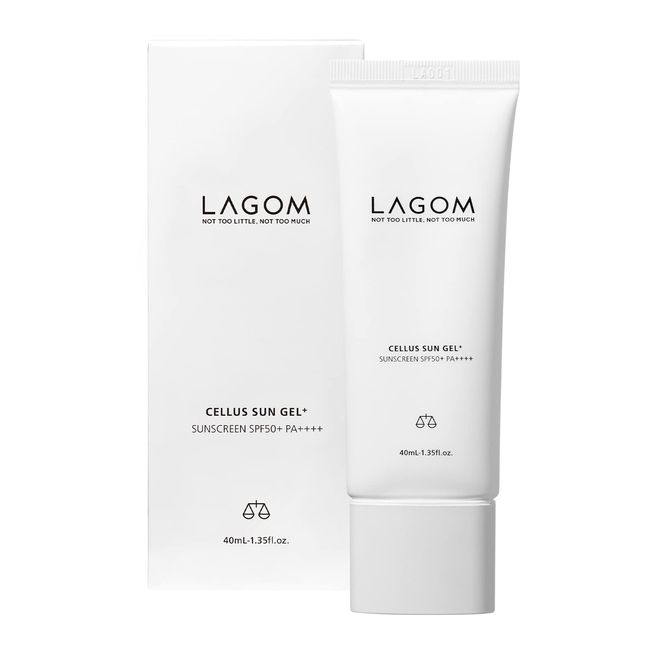 LAGOM Sun Gel Plus SPF 50+ PA++++ Sunscreen, Milky Lotion, UV Care, Moisturizing, Soap Off, Non-Cling, Fresh, 1.4 fl oz (40 ml), Genuine Japanese Product