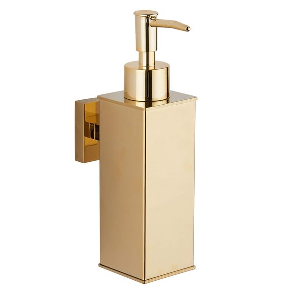 BGL Soap Dispenser Gold, Wall Mounted Soap Dispenser, 304 Stainless Steel Dispenser for Home Decor