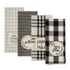 DII Kitchen Collection, Cotton, Black, Dishtowel Set, 18x28