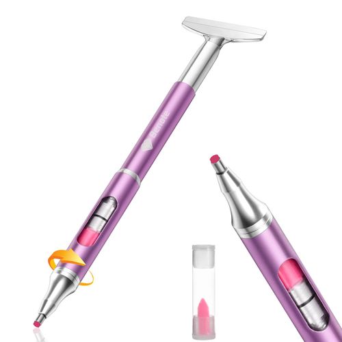 Benote Diamond Art Painting Pen Refillable Wax, Diamond Paint Accessories Refillable Wax Pen Self-Stick Drill Pens with Metal Correction Plate for Art DIY Craft - B18