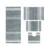 100% Cotton Gradiation Collection Machine Washable 4-Pcs Set with Runner, Gray