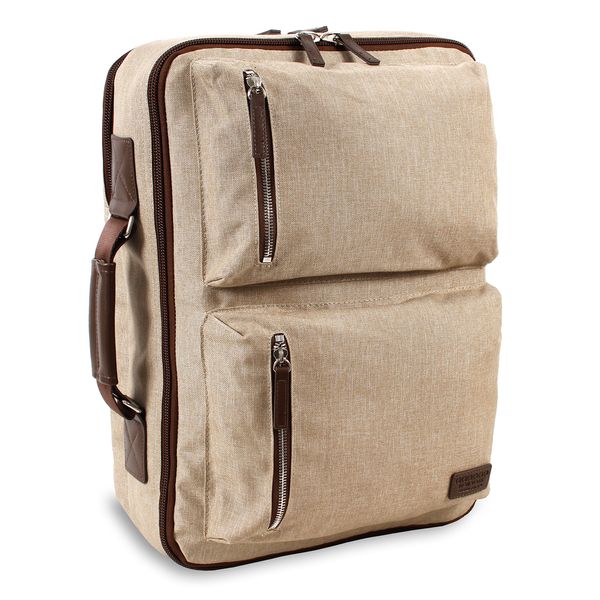 J World New York Station Laptop Backpack, Sand, One Size