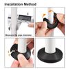 33mm Pipe Cover Decoration PP Plastic Water Pipe Escutcheon Black 4pcs