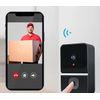 Smart WiFi Doorbell with Built-in Battery - Wireless Security Camera Gray Color