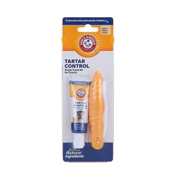 Arm & Hammer for Pets Clinical Care Travel Dental Kit Vanilla Ginger Flavor