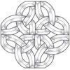12" x 12" Exquisite Clear Glass Celtic Knot Bevel Cluster EC824