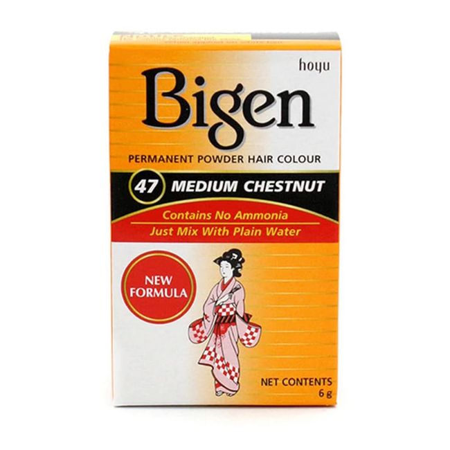 Bigen Permanent Powder Hair Colour - No 47 Medium Chestnut