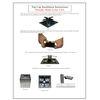 Deltech Manufacturing 6" Round Light Pole Top Cap- Black Plastic