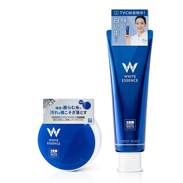 White Essence Christo White Whitening Toothpaste Premium Mint Flavor Teeth Whitening Bad Breath Care (Cristo White + Chlorfloss)