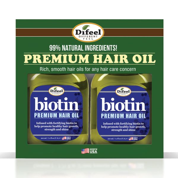 Difeel Premium Biotin Hair Oil 7.1 oz. - Deluxe 2-PC GIFT SET