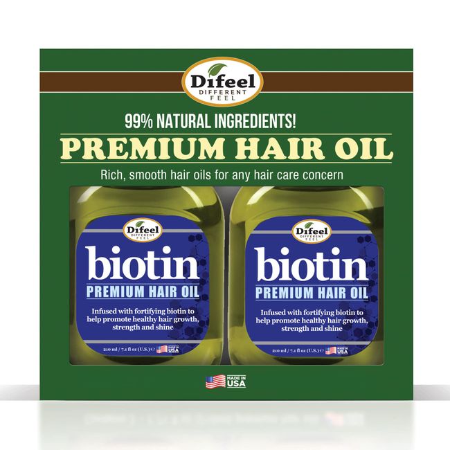 Difeel Premium Biotin Hair Oil 7.1 oz. - Deluxe 2-PC GIFT SET