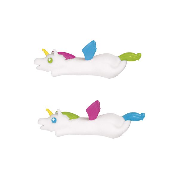 Magical Unicorn Finger Flingers (11cm x 17cm) - Mesmerizing White Flying Toy for Enchanting Fun that Soars Above the Rest - 2ct