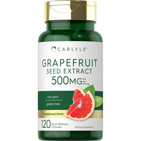 Carlyle Grapefruit Seed Extract 500 mg 120 Capsules – Maximum Strength