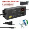 Adjustable Power Supply Adapter 3V-24V 2.5A 60W Controller LCD Display 8 Plugs