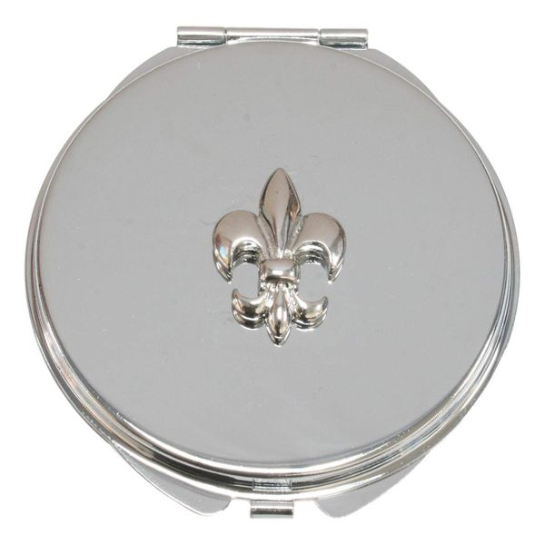 Fleur-De-Lis Compact Mirror Handbag Gift With Free Engraving 466